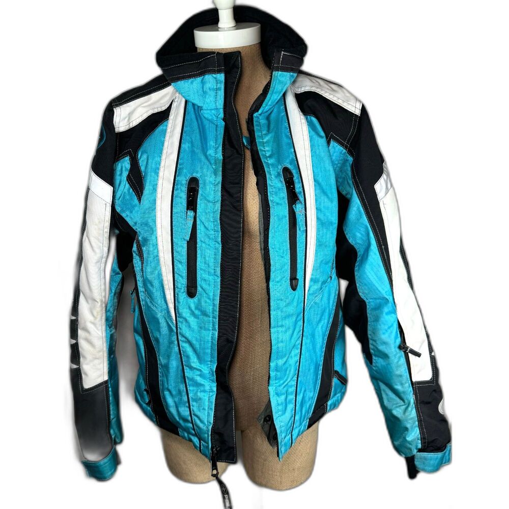 POLARIS PURE Bright Teal Winter Ski Snowmobiling Jacket Women SZ S Insulated